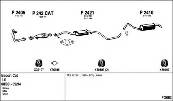FENNO FO063 Exhaust System